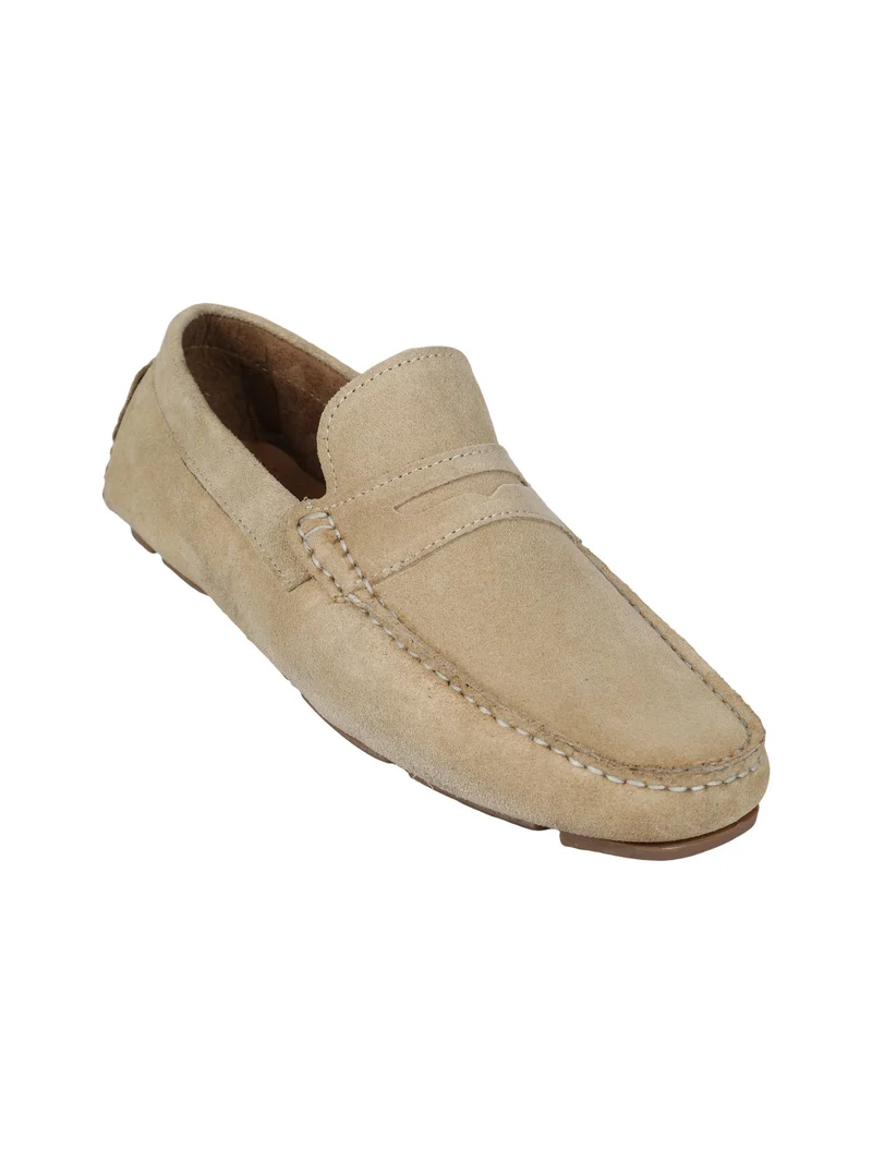 Mocassini uomo in pelle scamosciata - beige