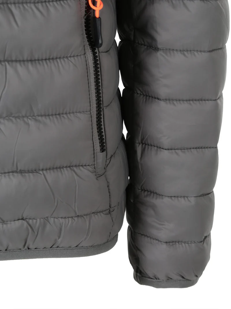 Giubbino da uomo modello 100 grammi con zip - grigio