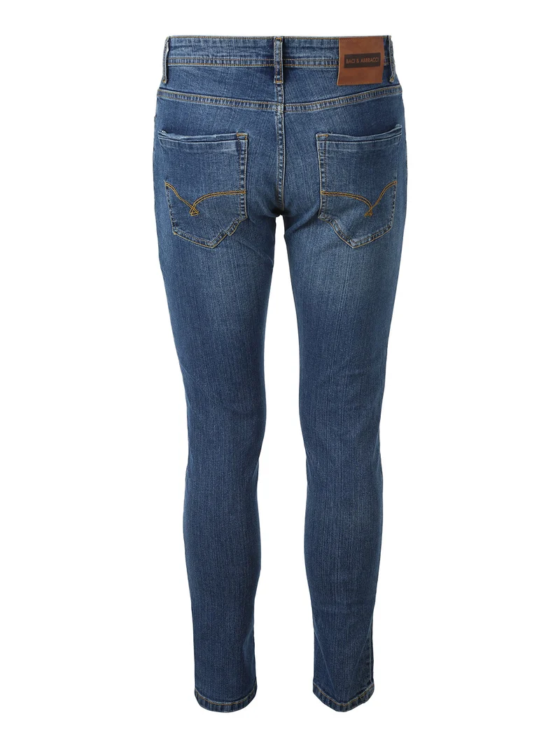 Jeans da uomo slim fit con piccoli strappi - jeans
