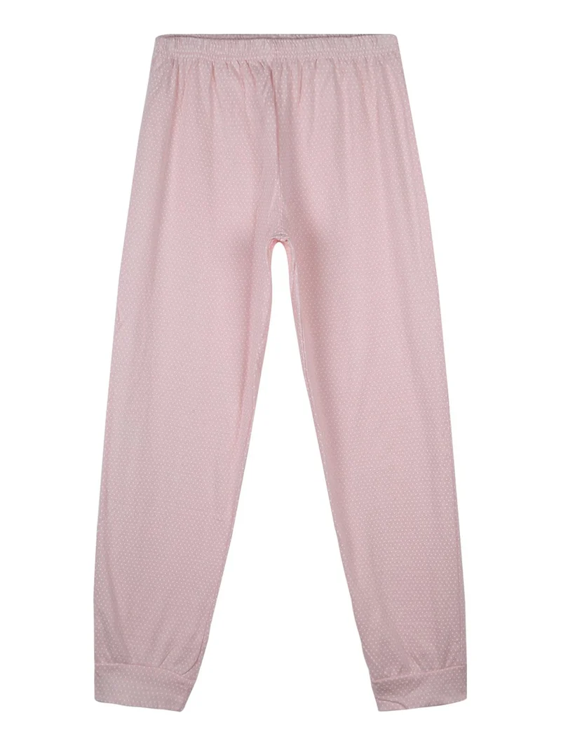 Pigiama a pois in cotone - rosa