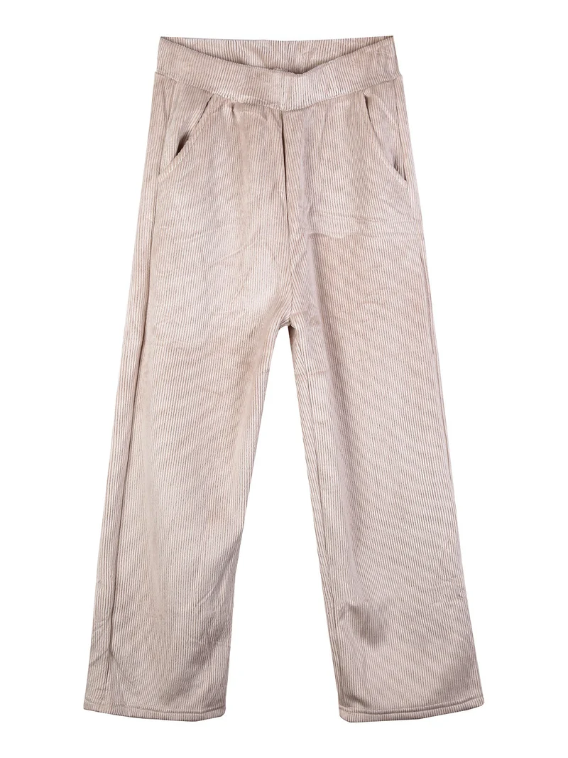 Pantaloni a zampa da bambina - beige