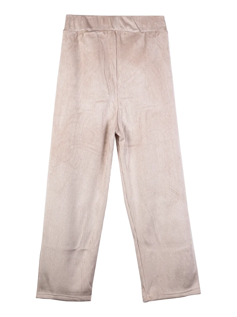 Pantaloni a zampa da bambina - beige