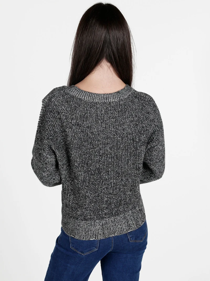 Maglione donna con stella - nero