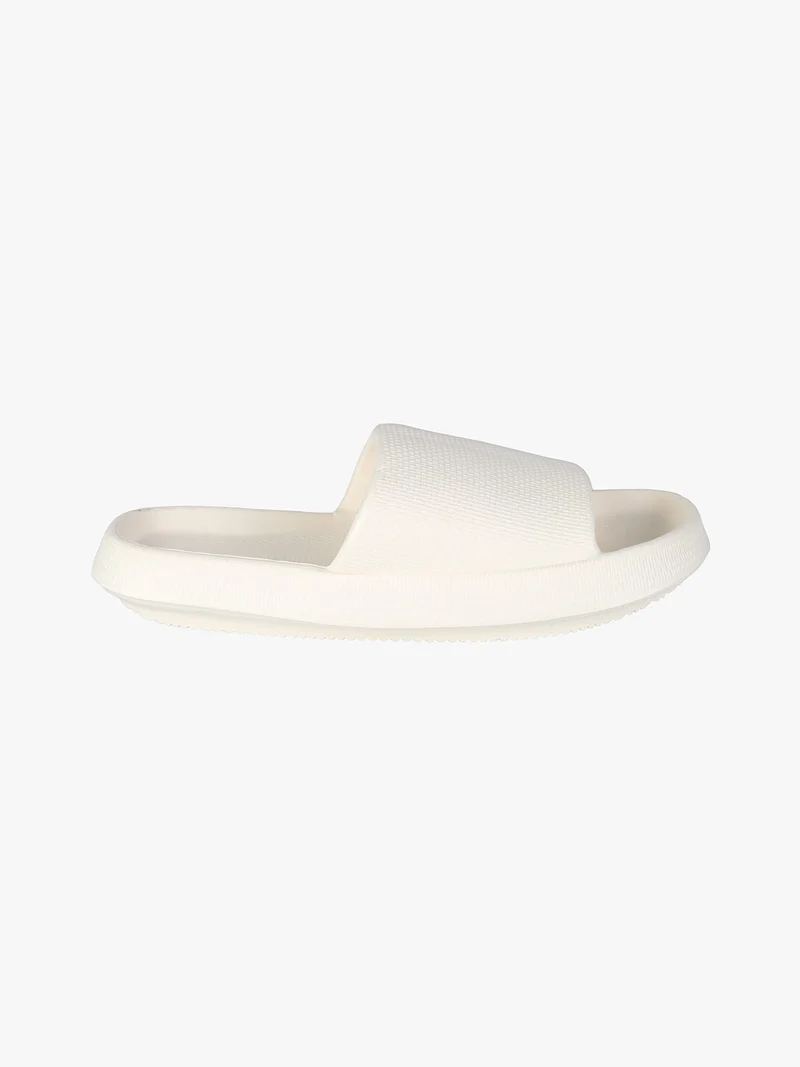 Ciabatte uomo in gomma con suola rialzata - beige