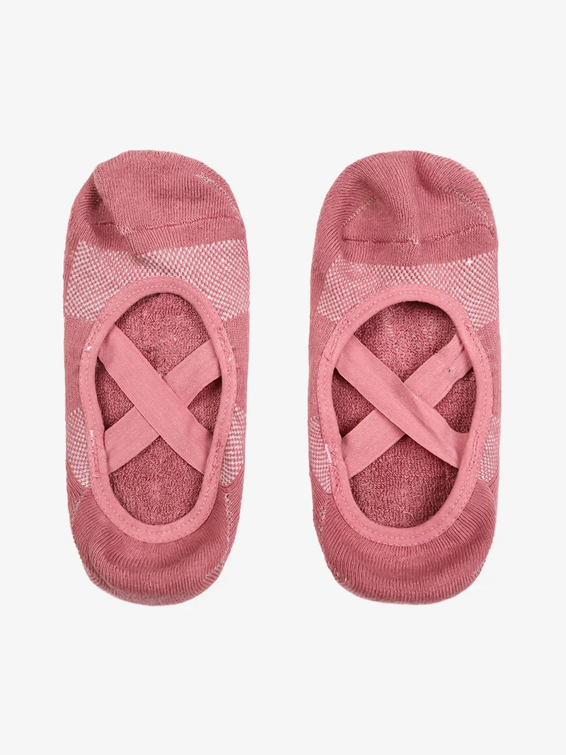 Calze fitness antiscivolo da donna - rosa