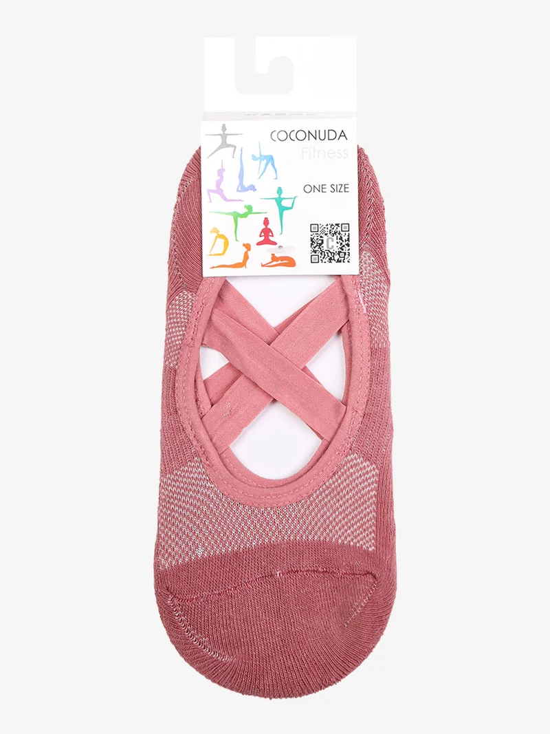 Calze fitness antiscivolo da donna - rosa
