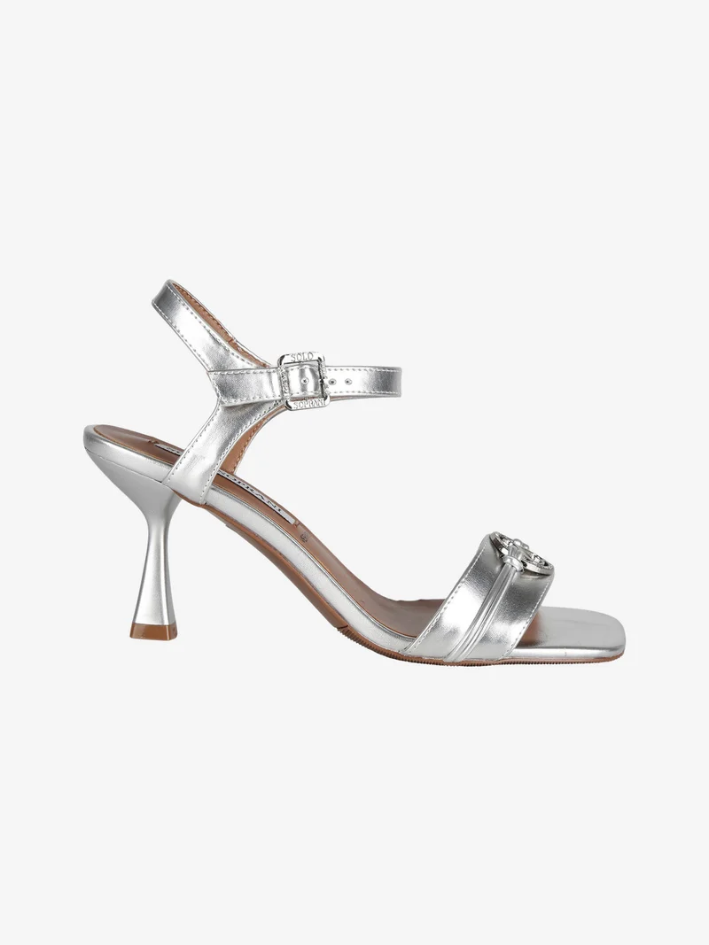 Sandali donna con tacco - argento