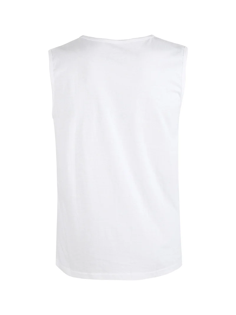 Canotta uomo in cotone - bianco