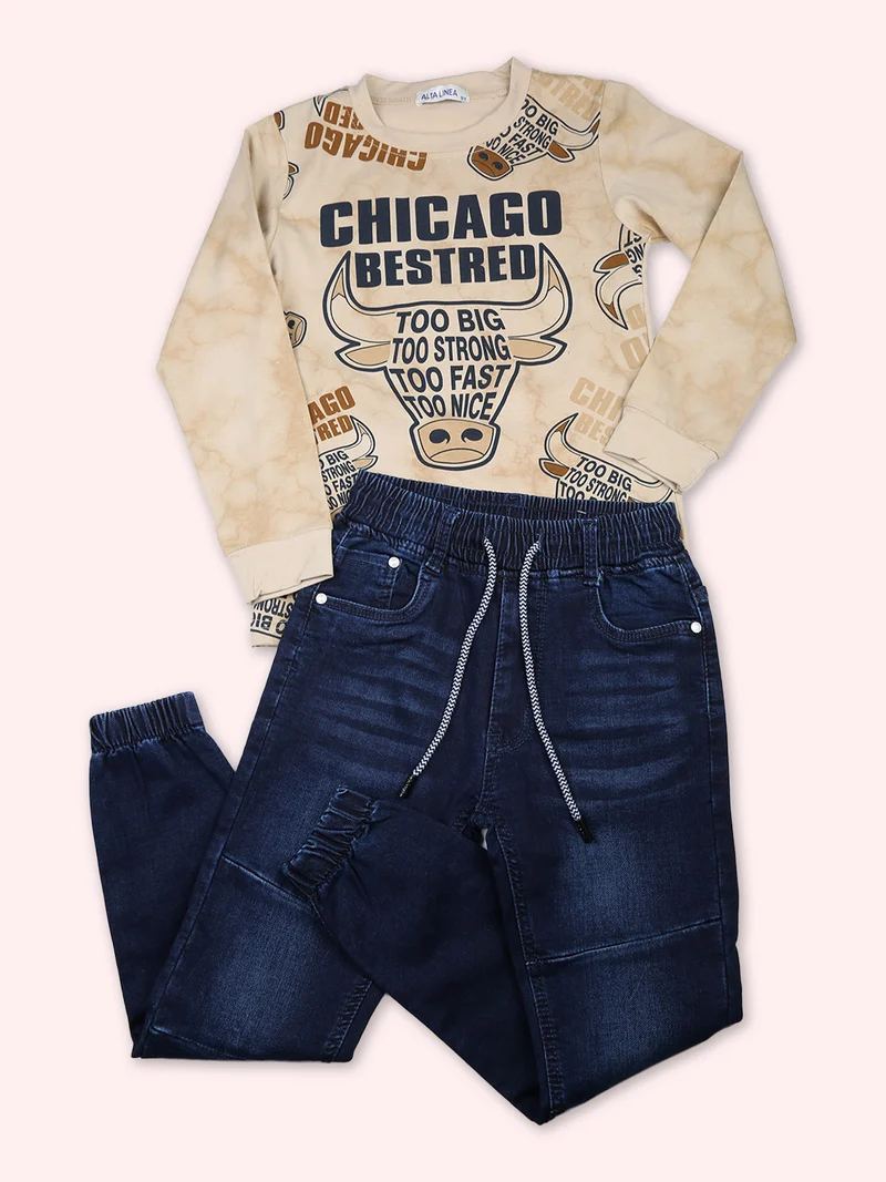 Pantaloni da bambino effetto jeans - jeans