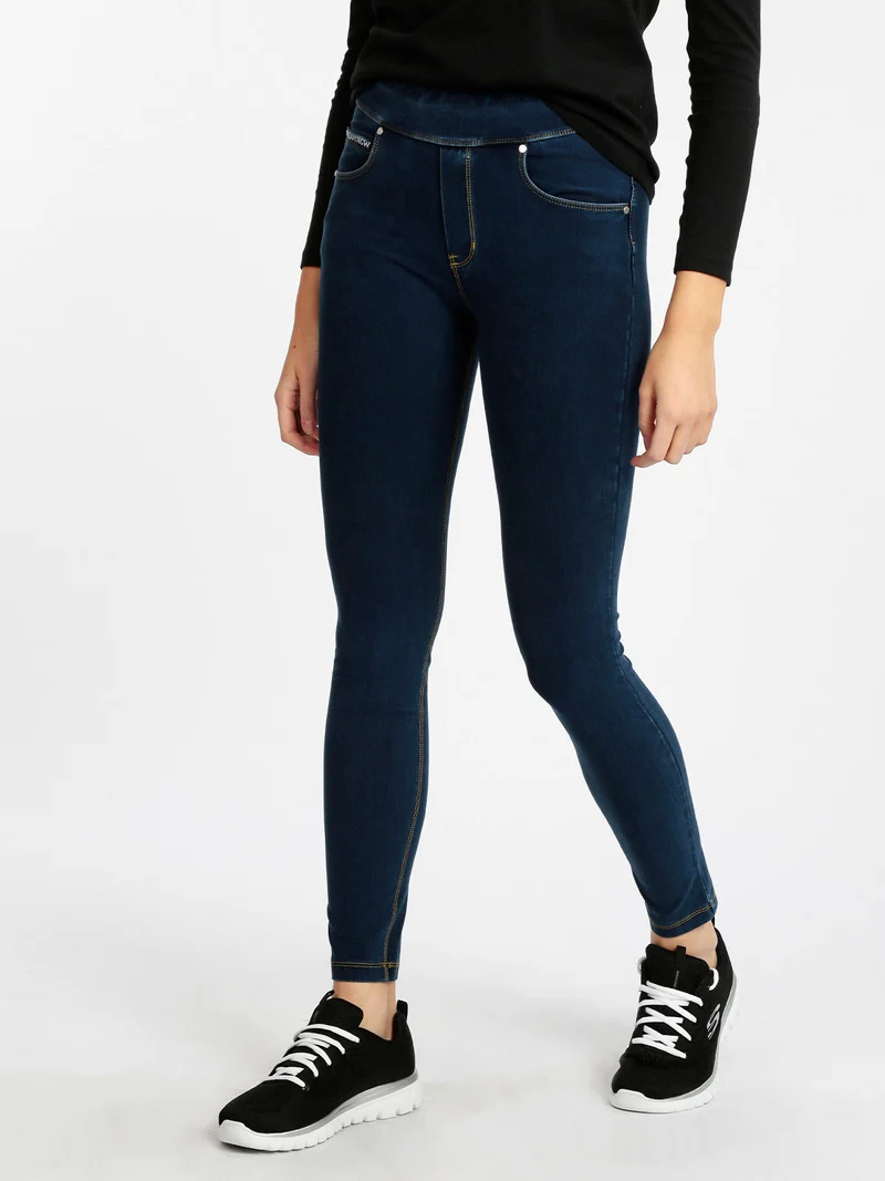 Jeggings donna con vita risvoltabile - jeans