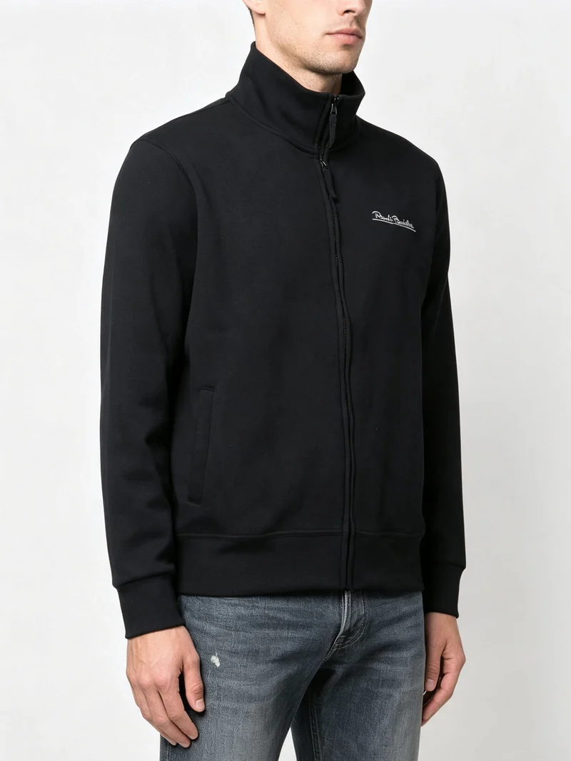 Felpa uomo con zip - blu scuro