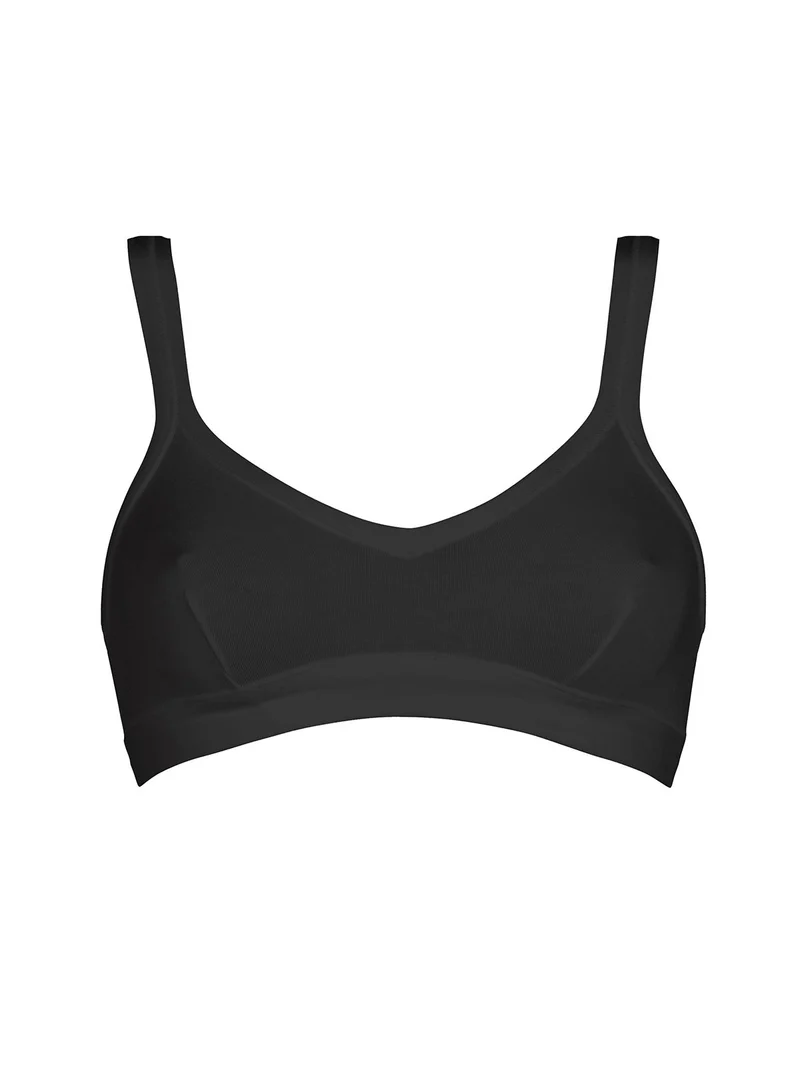 Brassiere donna in cotone bielastico - nero