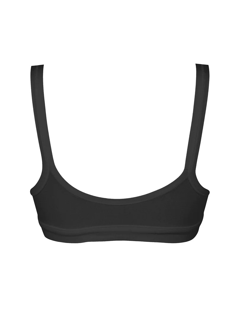 Brassiere donna in cotone bielastico - nero
