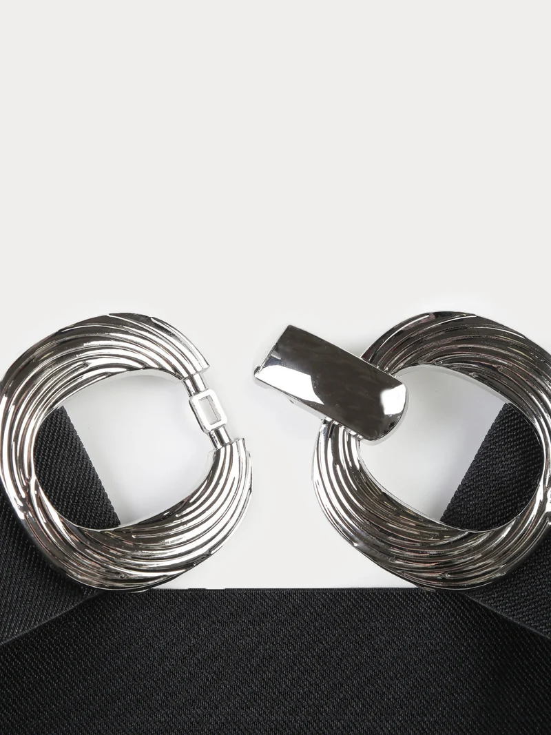 Cintura elasticizzata donna - argento