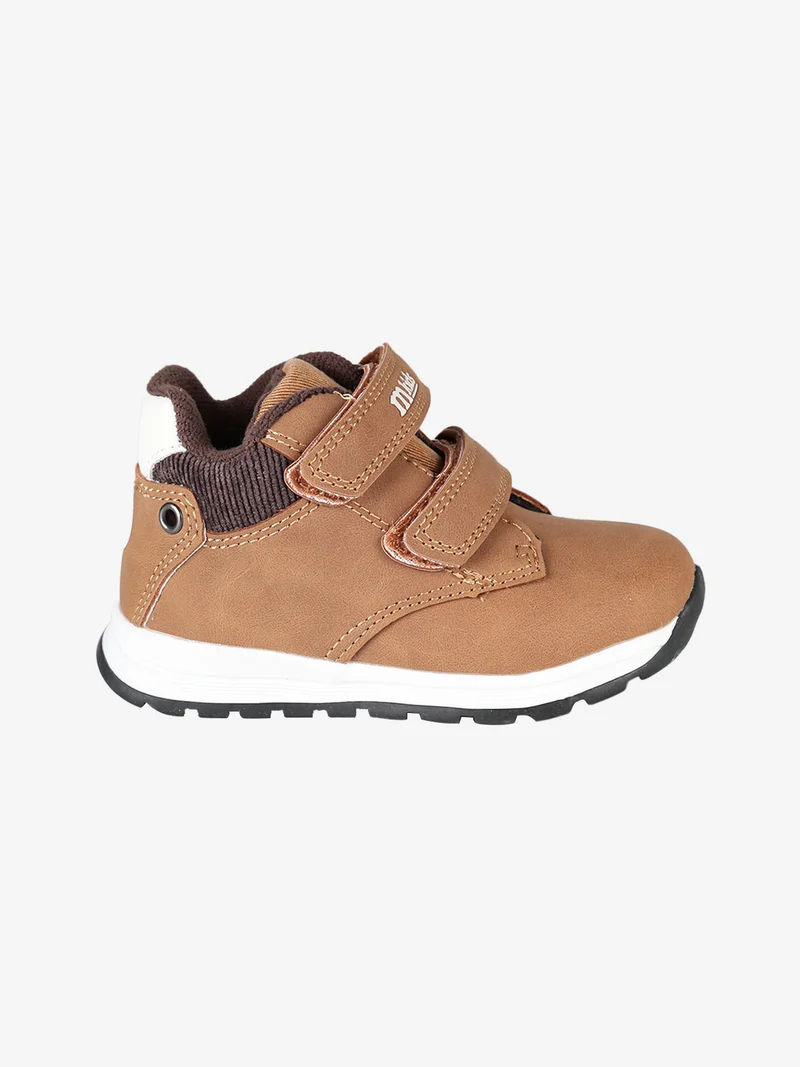 Sneakers alte da bambino con cinturini a strappo - cammello