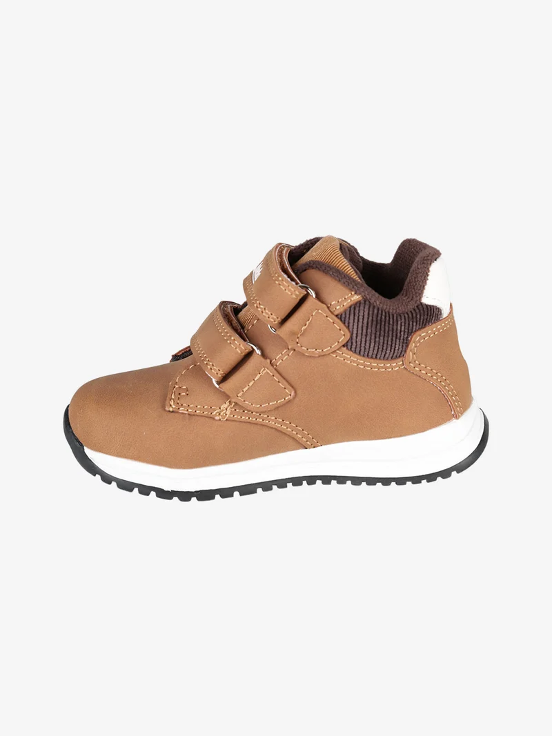 Sneakers alte da bambino con cinturini a strappo - cammello