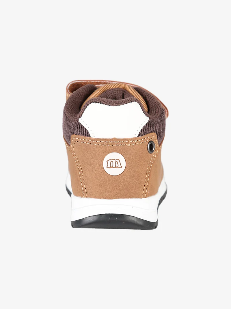 Sneakers alte da bambino con cinturini a strappo - cammello