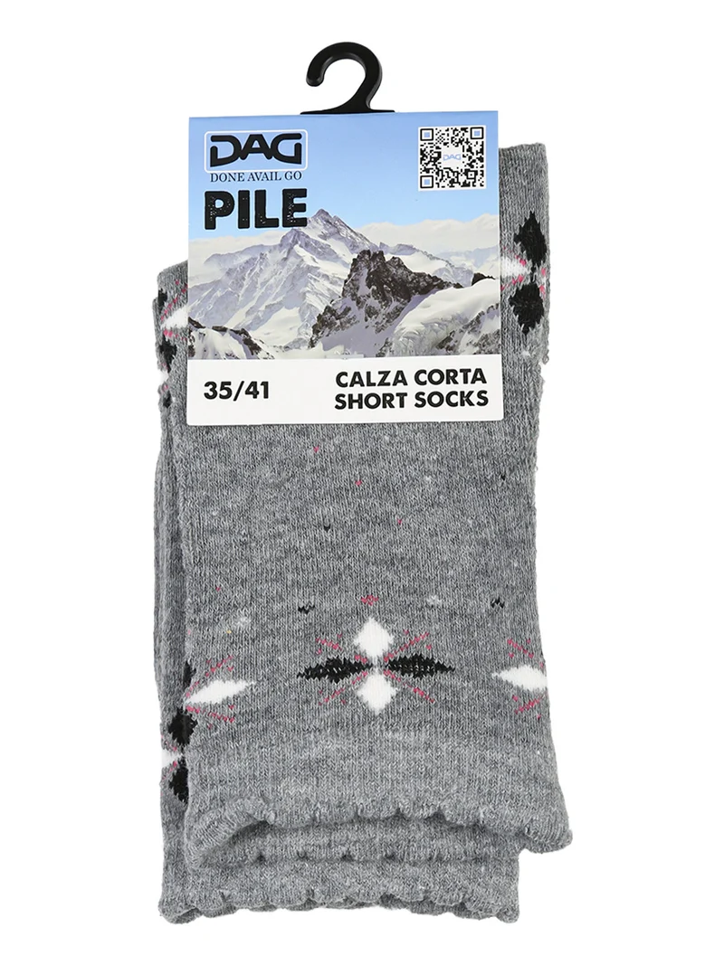 Calze corte da donna in pile - grigio