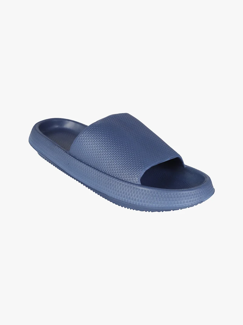 Ciabatte uomo in gomma con suola rialzata - blu scuro