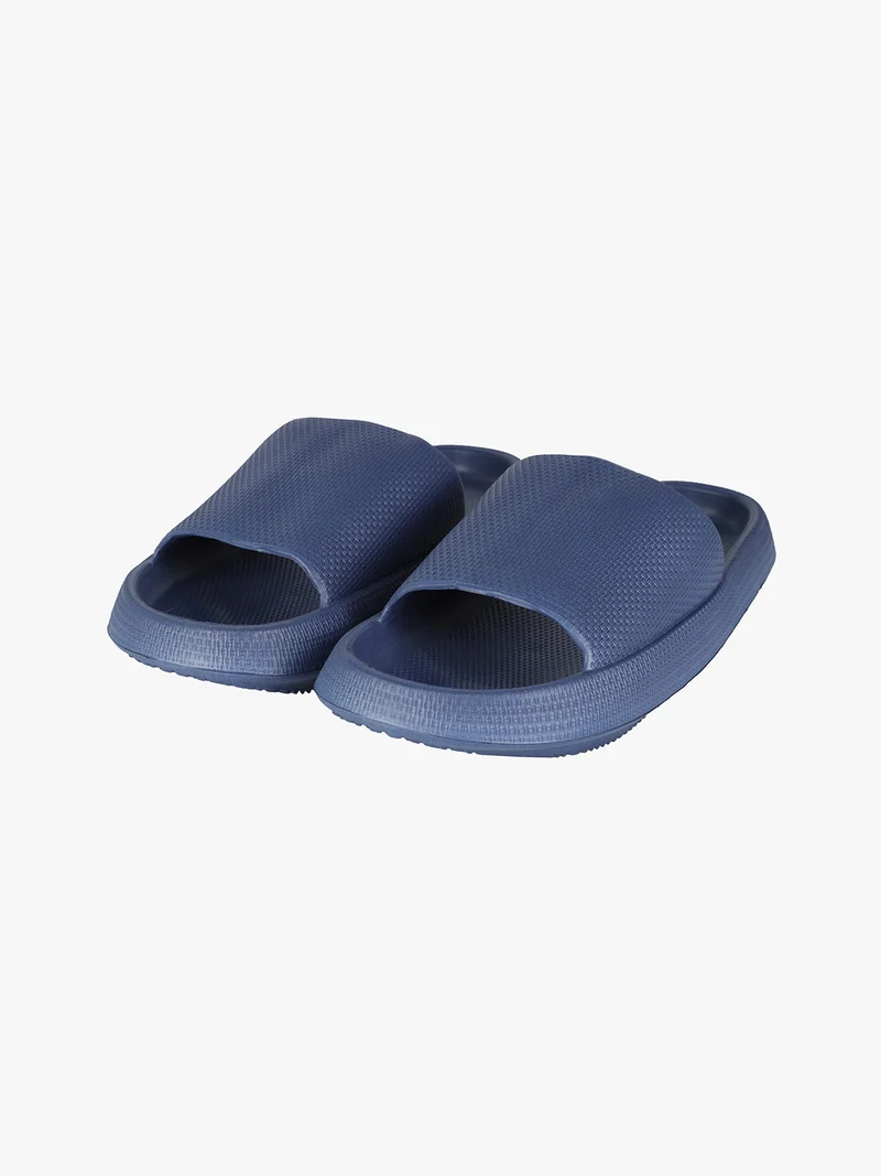 Ciabatte uomo in gomma con suola rialzata - blu scuro