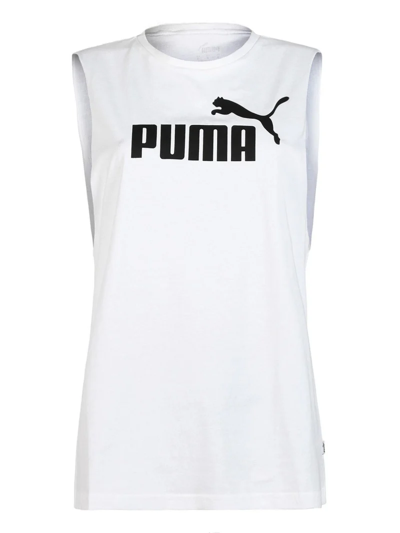 ESS CUT OFF LOGO TANK Canotta donna - bianco