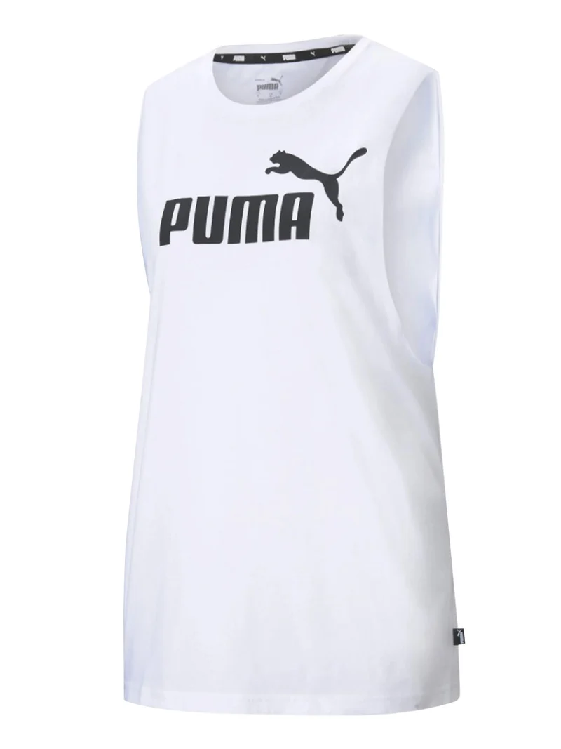 ESS CUT OFF LOGO TANK Canotta donna - bianco