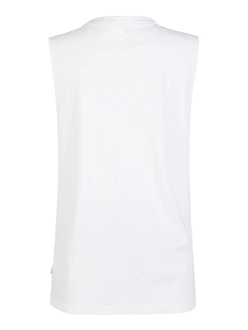 ESS CUT OFF LOGO TANK Canotta donna - bianco