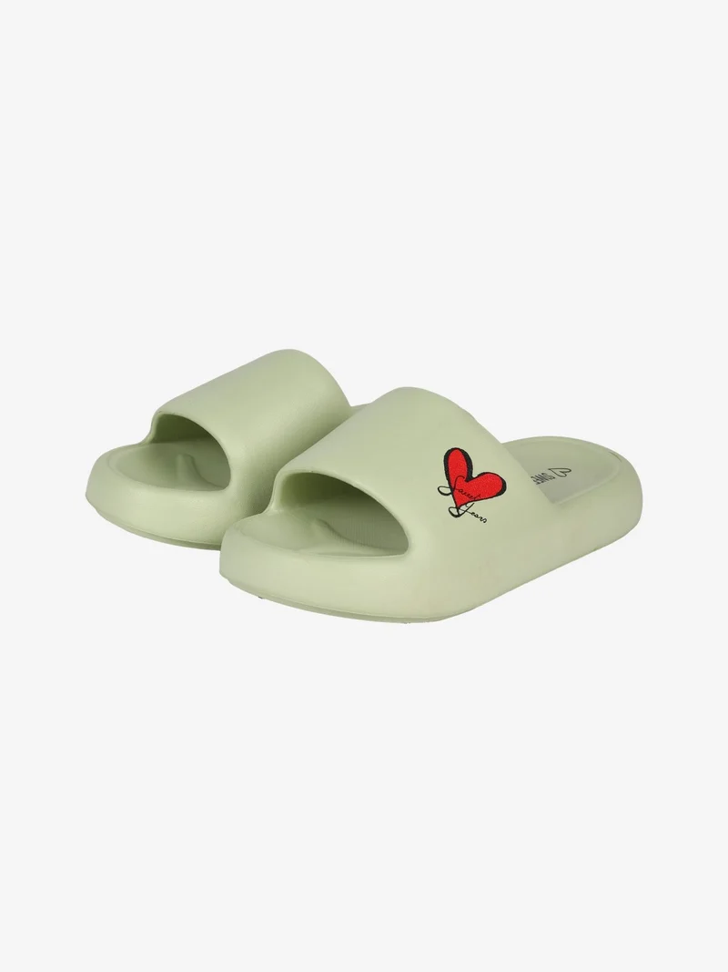 Ciabatte donna in gomma - verde chiaro