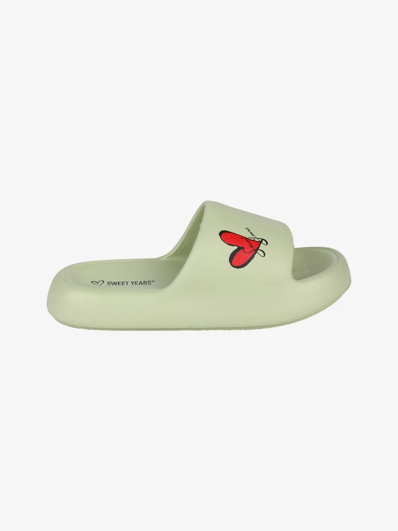 Ciabatte donna in gomma - verde chiaro