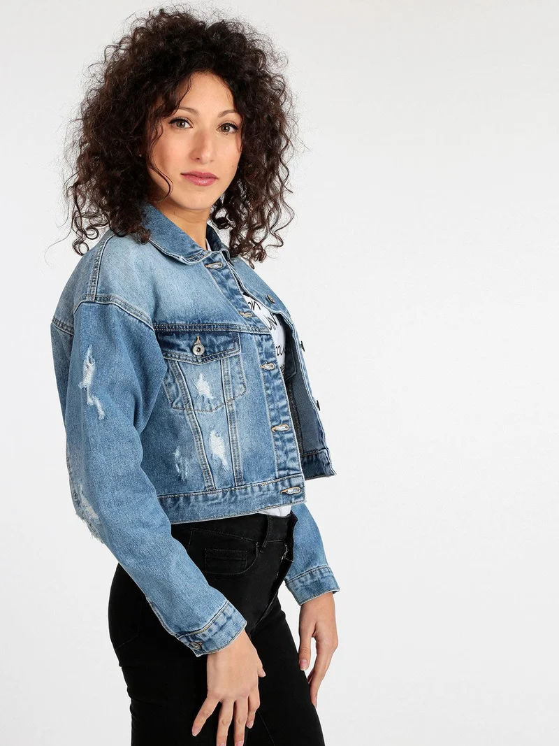 Giacca in jeans da donna oversize - jeans