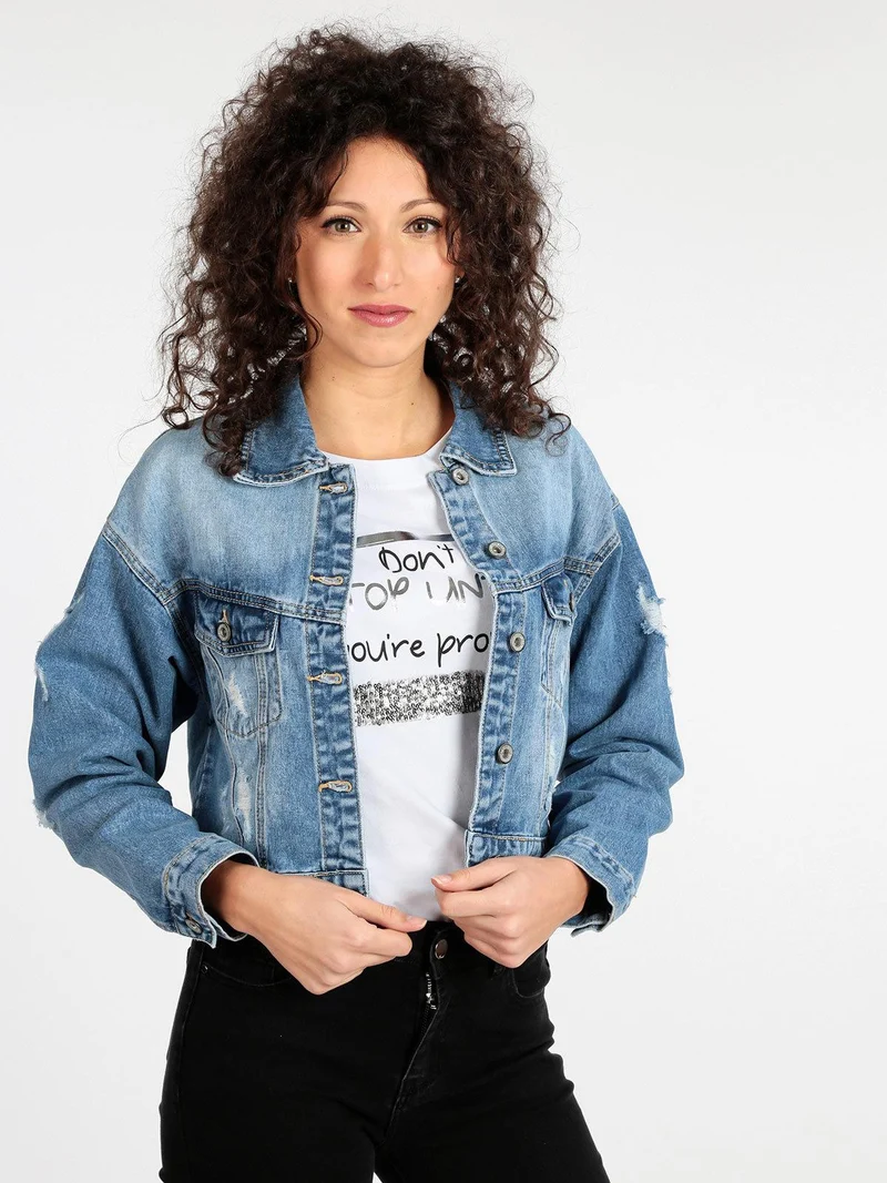 Giacca in jeans da donna oversize - jeans