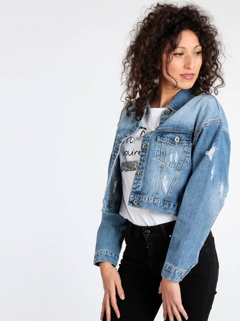 Giacca in jeans da donna oversize - jeans