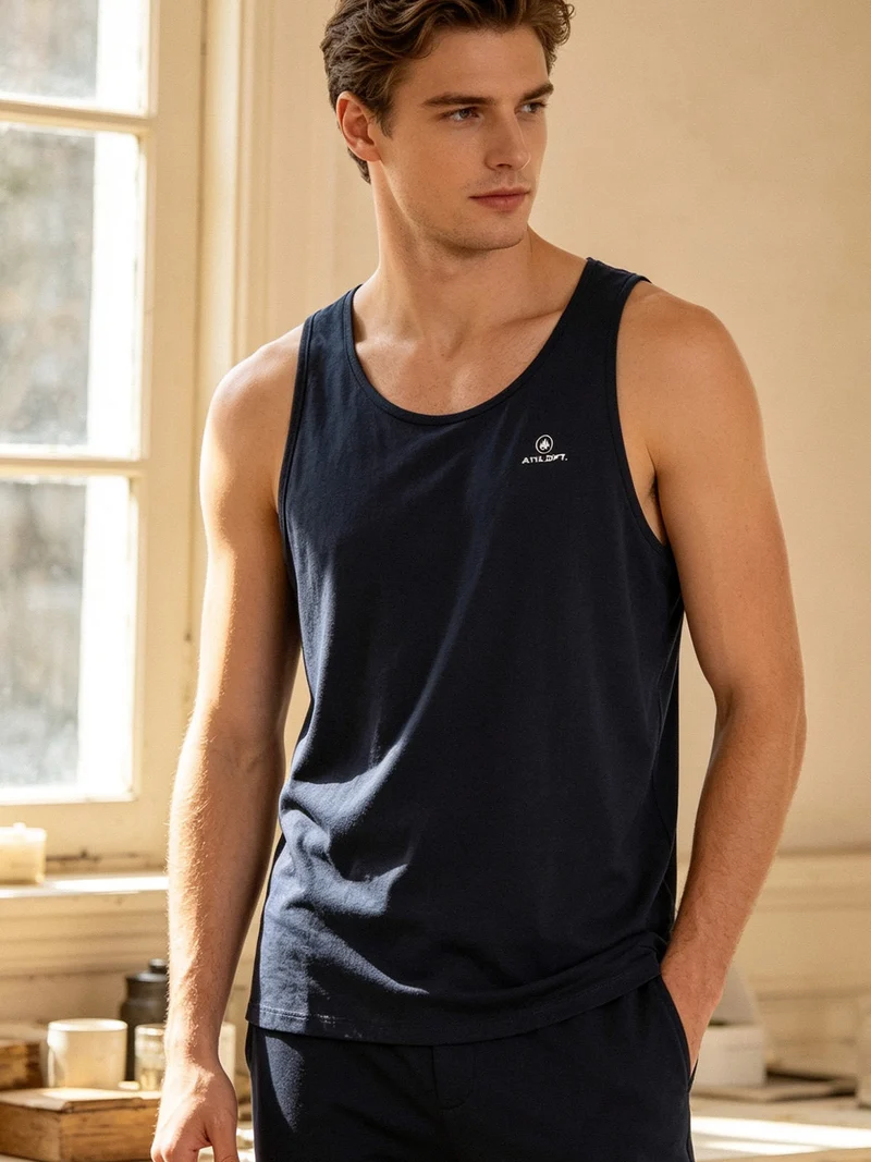 Canotta sportiva uomo - blu scuro