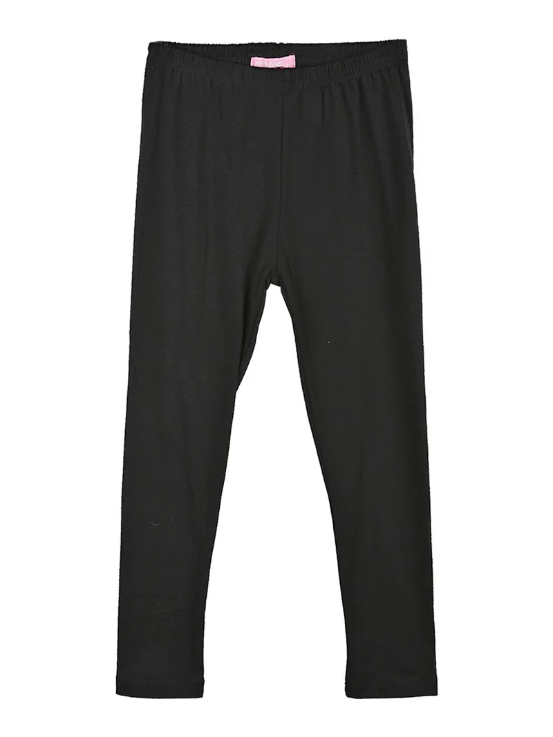 Leggings bimba neri in caldo cotone - nero
