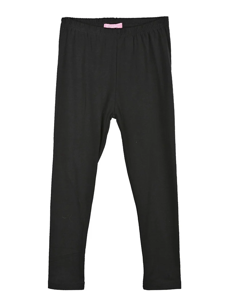 Leggings bimba neri in caldo cotone - nero