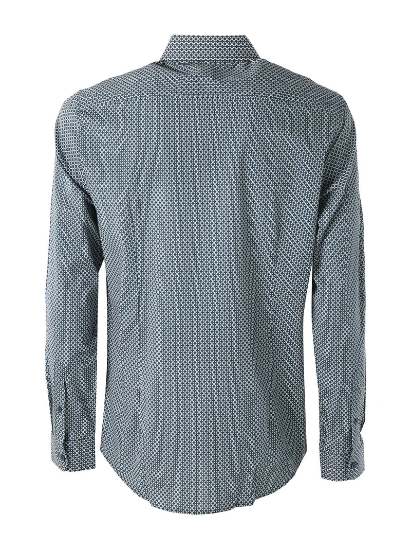 Camicia da uomo in cotone a maniche lunghe - multicolore