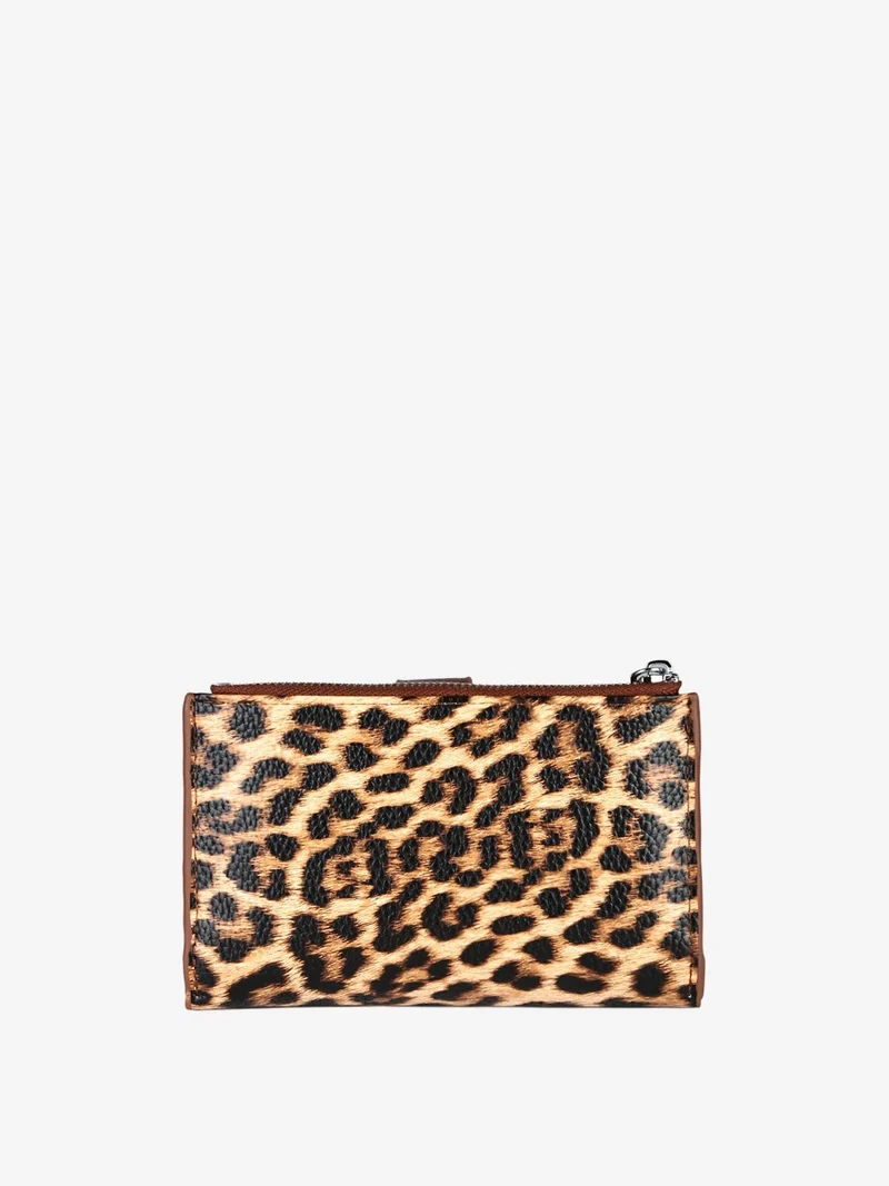 Portafoglio donna animalier - marrone