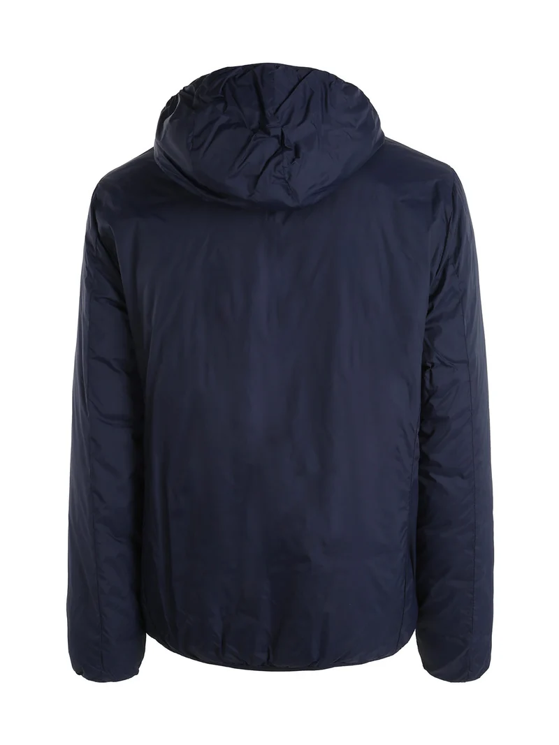 Piumino da uomo reversibile con cappuccio - blu scuro