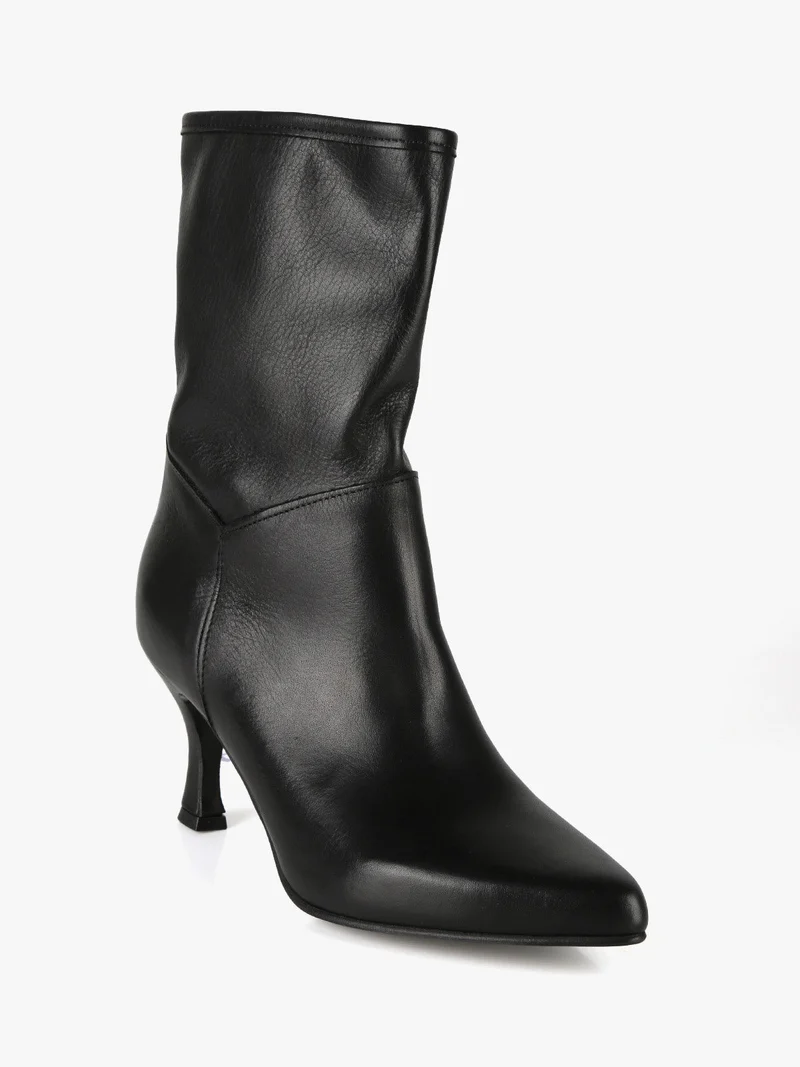 Tronchetti in pelle da donna - nero
