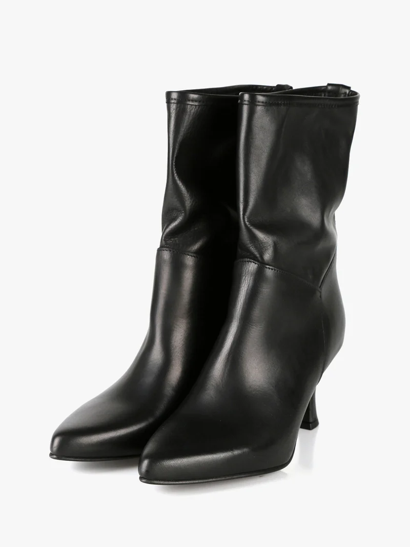 Tronchetti in pelle da donna - nero