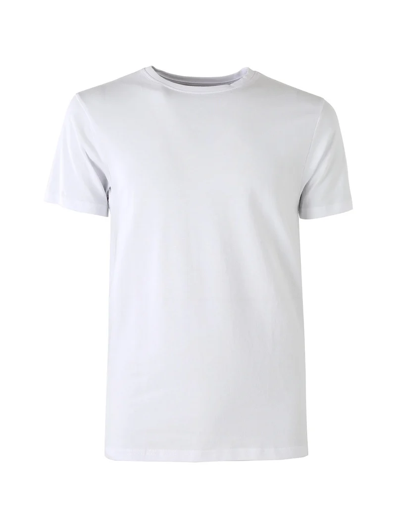 T-shirt intima da uomo in cotone bielastico - bianco