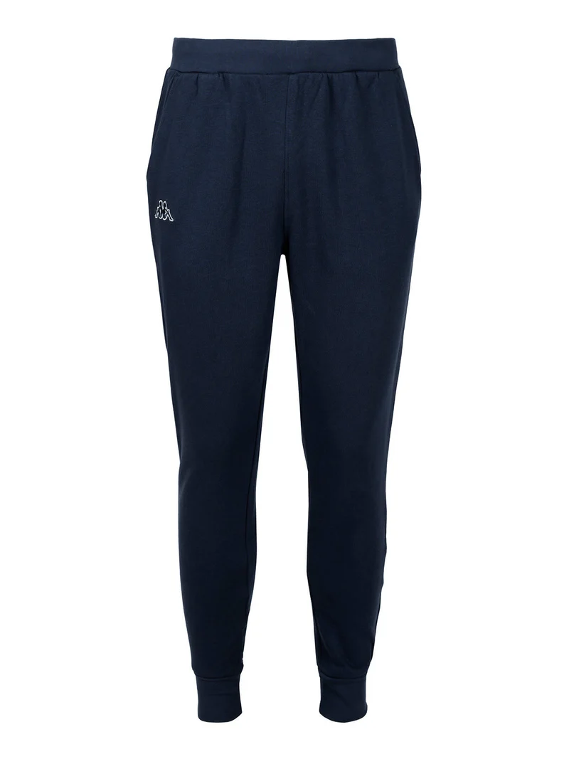 Pantaloni sportivi uomo in cotone felpato - blu scuro