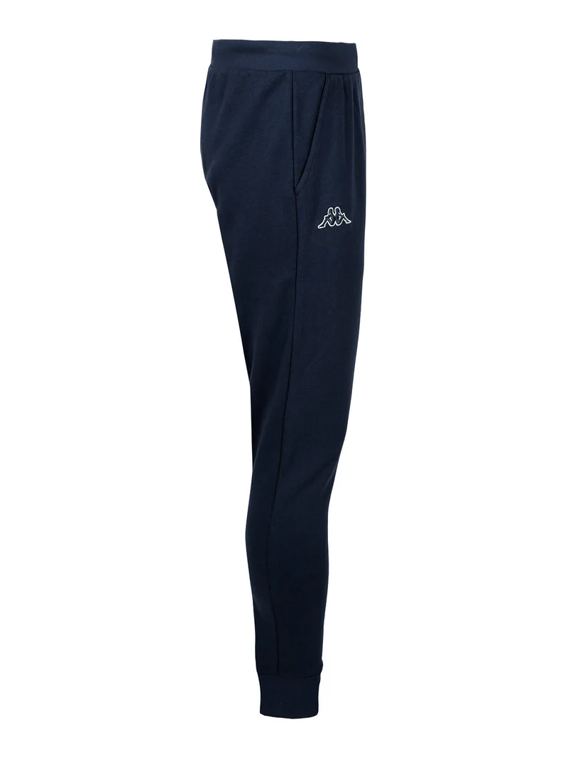 Pantaloni sportivi uomo in cotone felpato - blu scuro