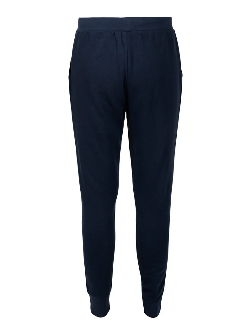Pantaloni sportivi uomo in cotone felpato - blu scuro
