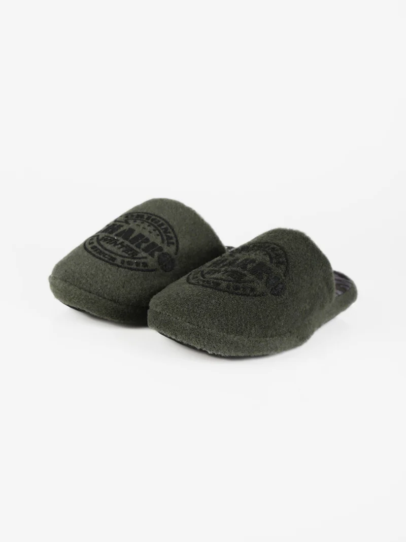 Pantofole da ragazzo con scritta - verde