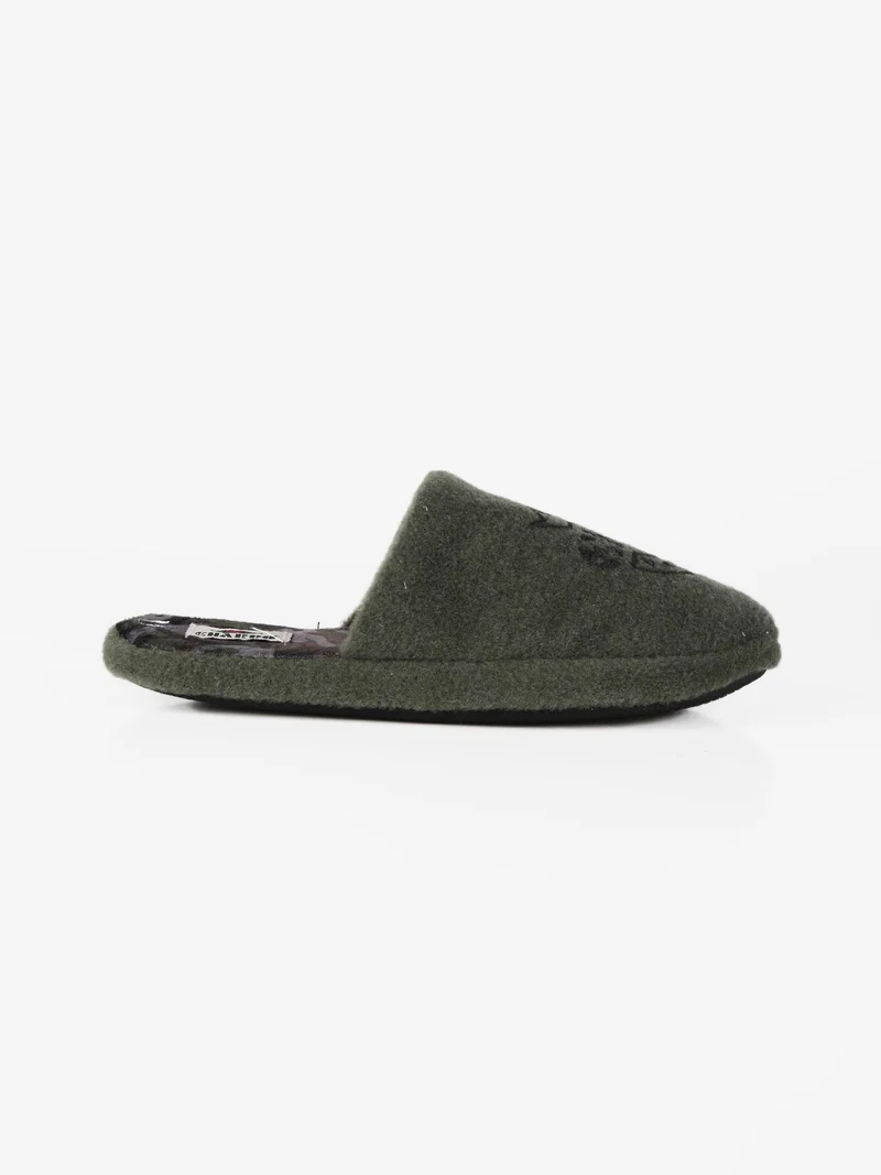 Pantofole da ragazzo con scritta - verde