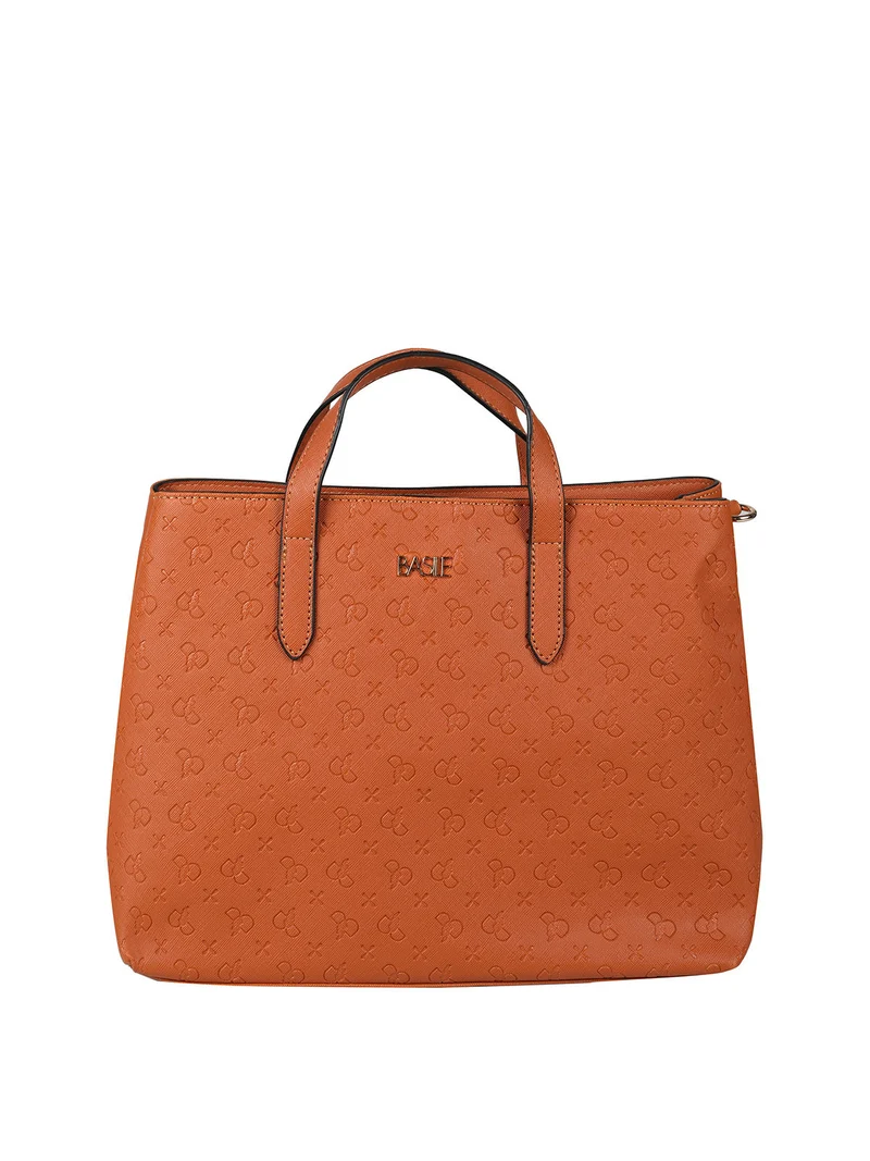 Borsa rigida da donna con stampe - arancione
