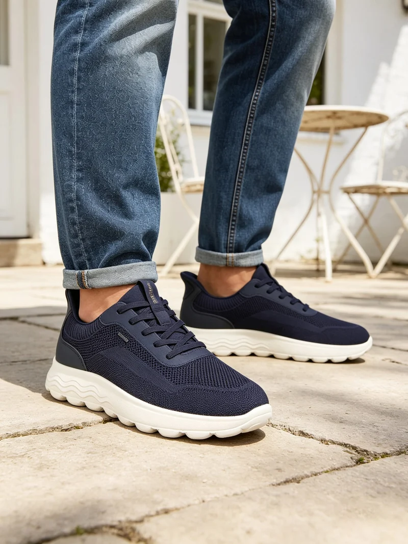 SPHERICA PLUS Sneakers uomo con lacci elastici - blu scuro