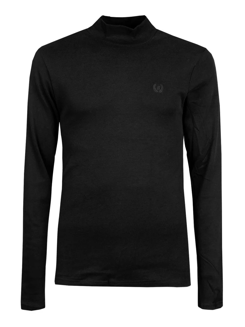 Dolcevita uomo in cotone - nero