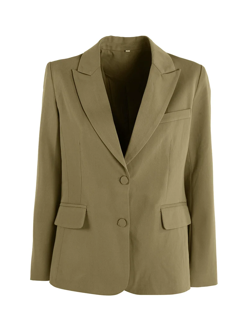 Blazer classico da donna tinta unita - oliva